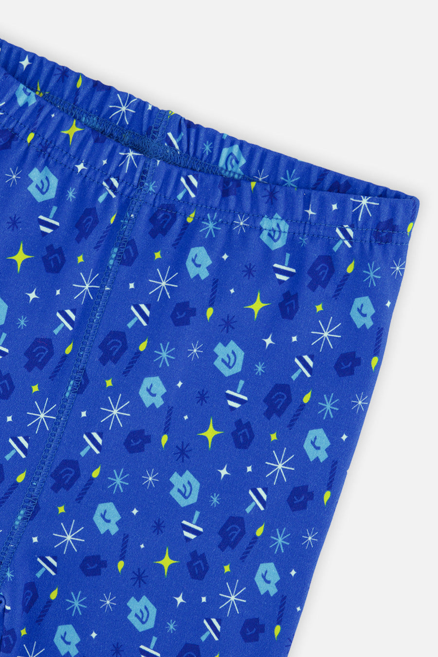 Organic Cotton Two Piece Pajama Set Blue Hanukkah Print - J20P11_2J331
