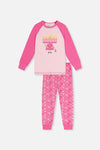 Organic Cotton Two Piece Pajama Set Pink Hanukkah Print - J20P11_2J332