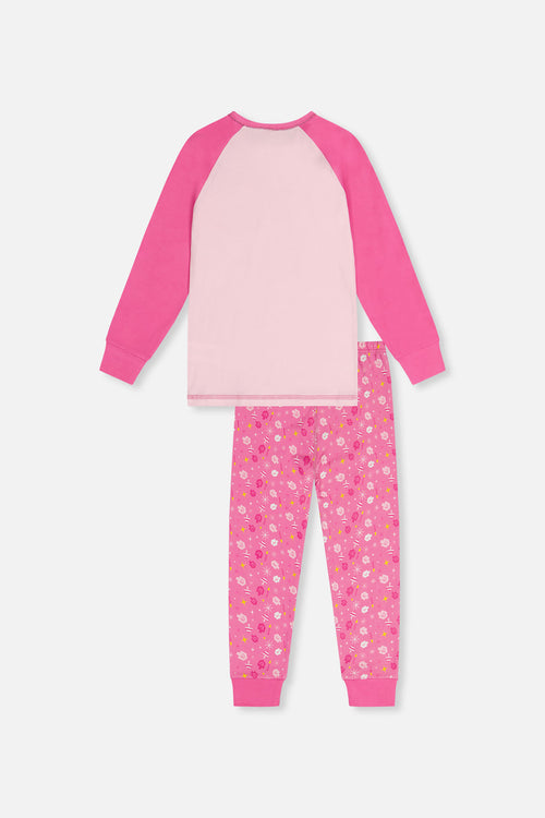 Organic Cotton Two Piece Pajama Set Pink Hanukkah Print - J20P11_2J332