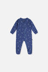 Baby Organic Cotton One Piece Pajama Blue Transport Print - J20PA40US_2J238