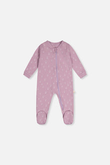 Baby Organic Cotton One Piece Pajama Purple Floral Print - J20PA40_2J233