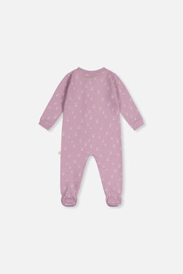 Baby Organic Cotton One Piece Pajama Purple Floral Print - J20PA40_2J233