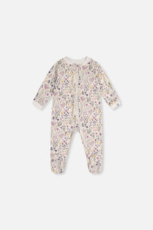 Baby Organic Cotton One Piece Pajama Beige Heart Print - J20PA40_2J234