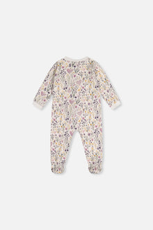 Baby Organic Cotton One Piece Pajama Beige Heart Print - J20PA40_2J234