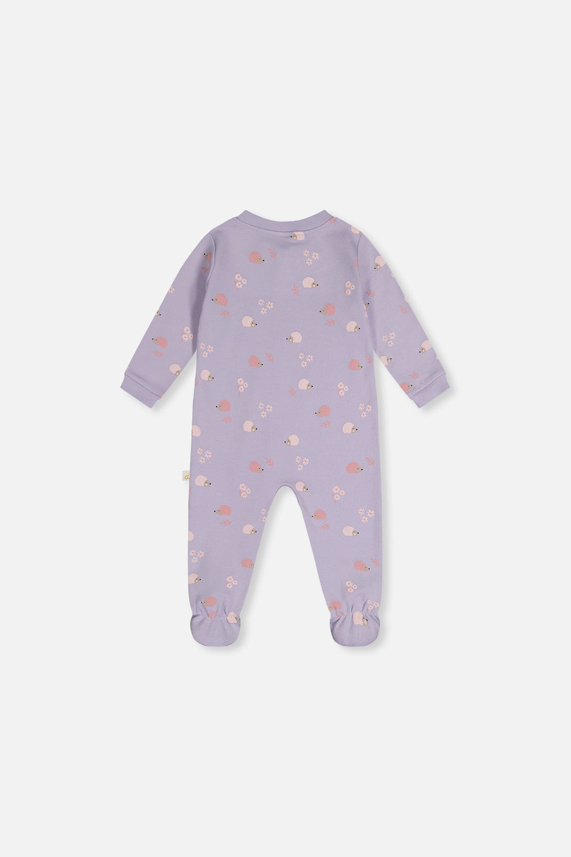 Baby Organic Cotton One Piece Pajama Purple Hedgehog Print - J20PA40_2J236
