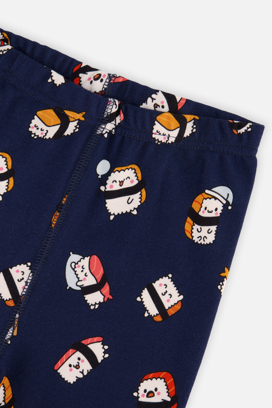 Organic Cotton Two Piece Pajama Set Blue Sushi Print - J20PB10_2J227