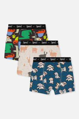 Boxer Pack Of 3 Animal Prints