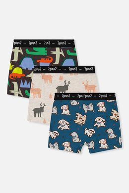 Boxer Pack Of 3 Animal Prints