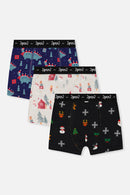 Boxer Pack Of 3 Holiday Prints