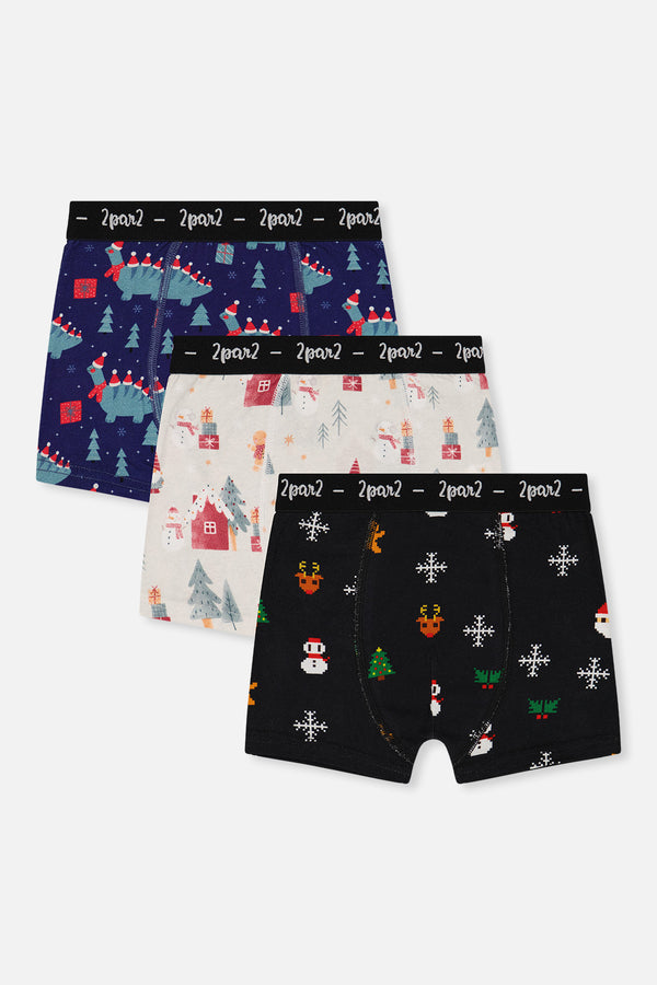 Boxer Pack Of 3 Holiday Prints