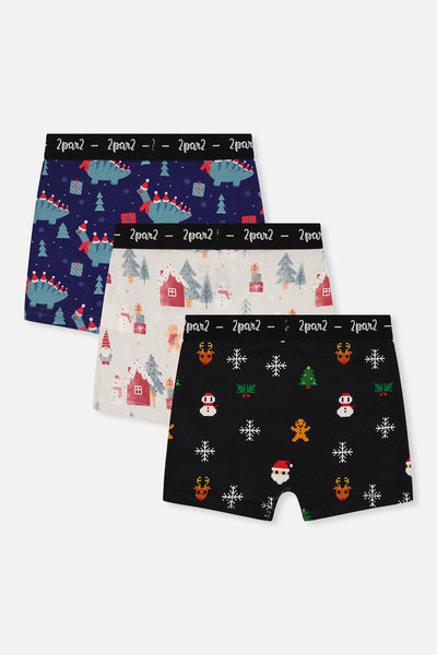Boxer Pack Of 3 Holiday Prints