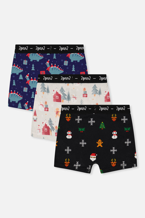 Boxer Pack Of 3 Holiday Prints