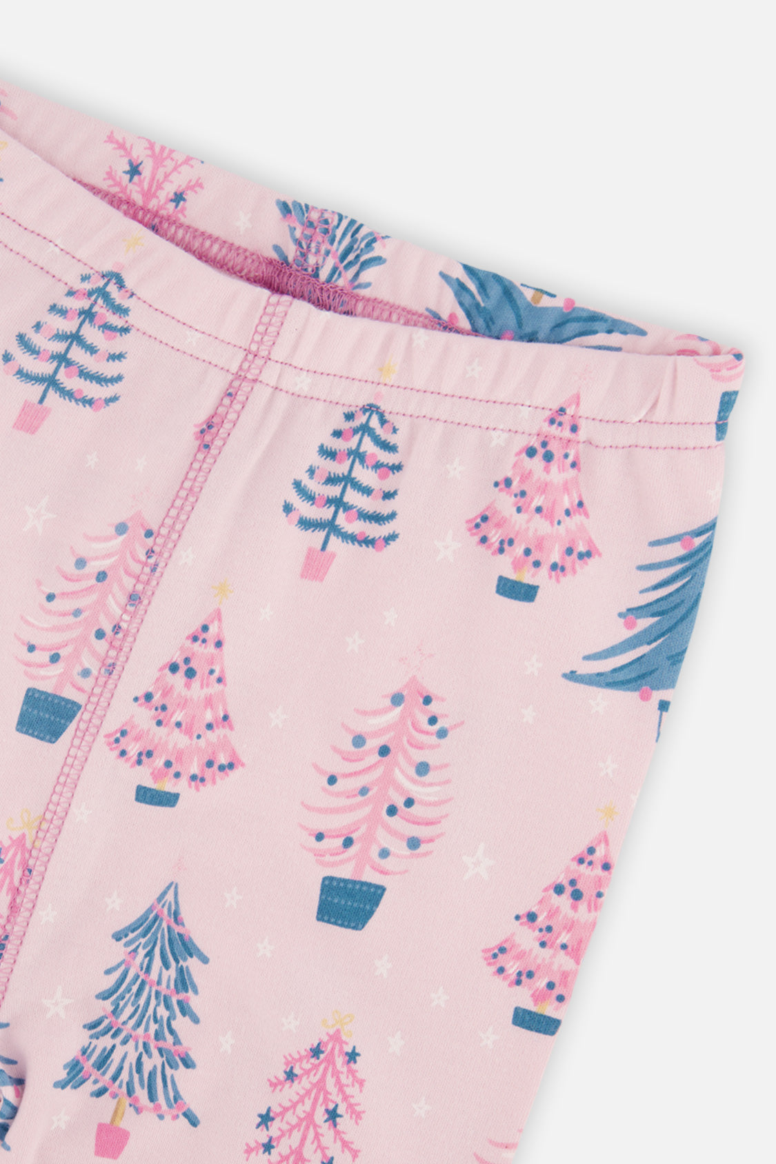 Organic Cotton Two Piece Pajama Set Pink Tree Print - J20PG10US_2J224