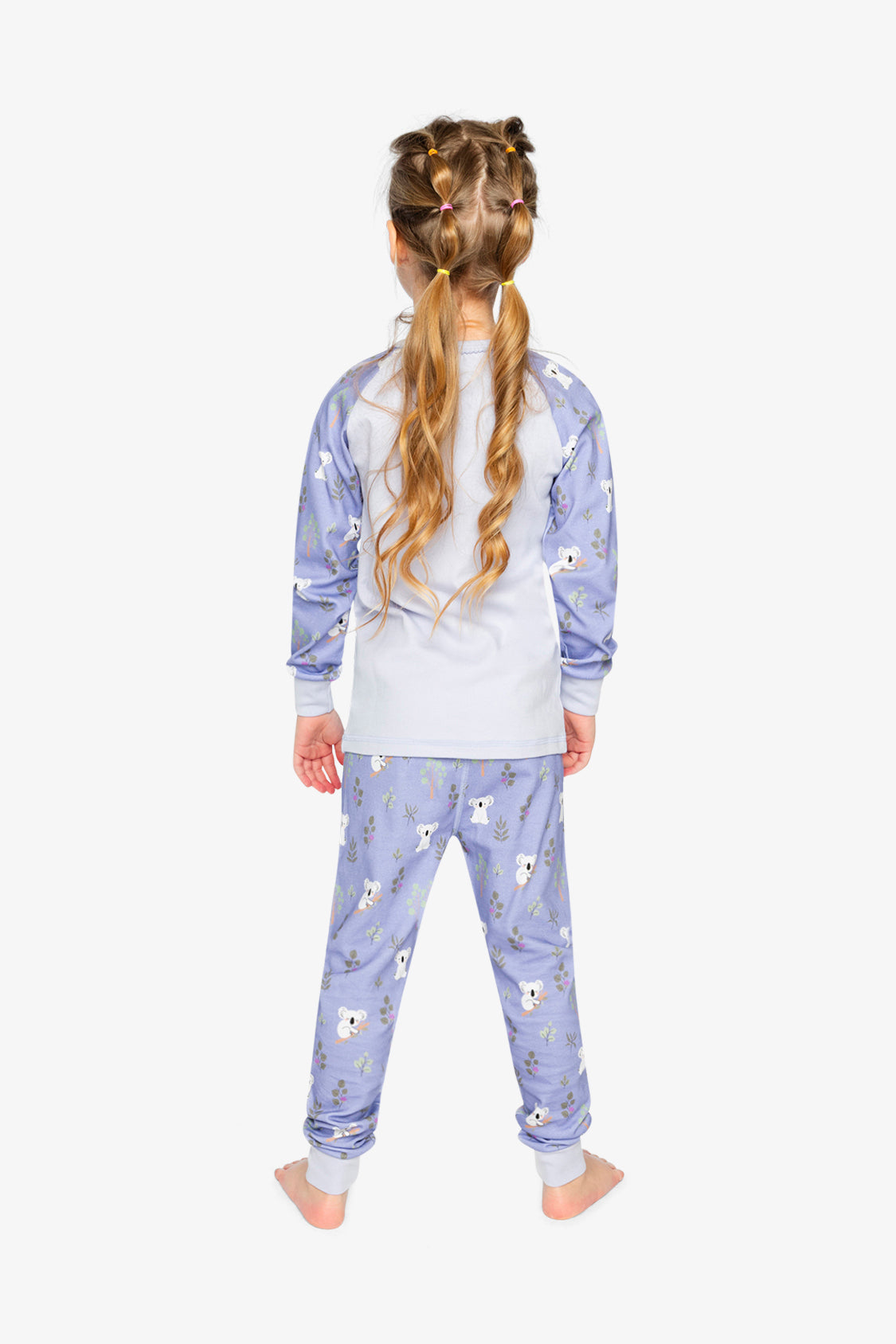 Organic Cotton Two Piece Pajama Set Purple Koala Print - J20PG10_2J220