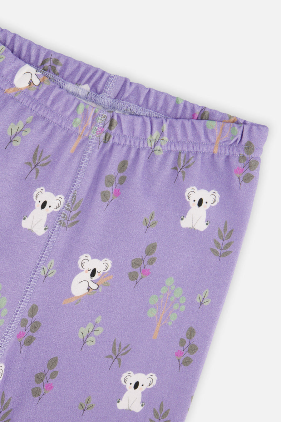 Organic Cotton Two Piece Pajama Set Purple Koala Print - J20PG10_2J220