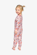 Organic Cotton Two Piece Pajama Set Pink Floral Print - J20PG10_2J221