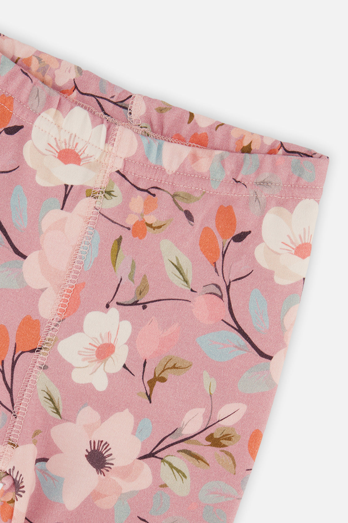 Organic Cotton Two Piece Pajama Set Pink Floral Print - J20PG10_2J221