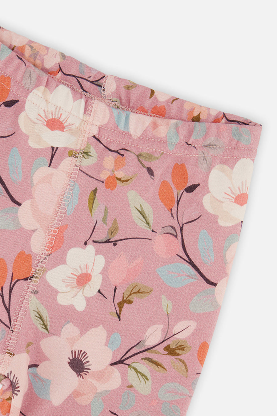 Organic Cotton Two Piece Pajama Set Pink Floral Print - J20PG10_2J221