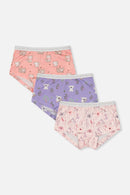 Boyshort Panty Pack Of 3 Pink Floral Prints