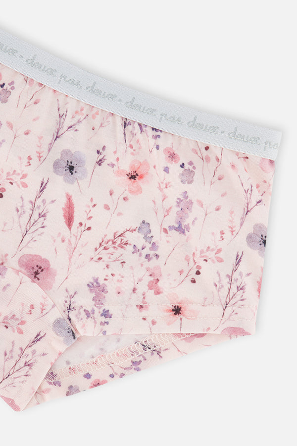 Boyshort Panty Pack Of 3 Pink Floral Prints