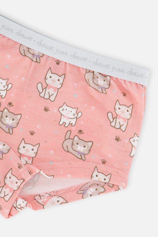 Boyshort Panty Pack Of 3 Pink Floral Prints