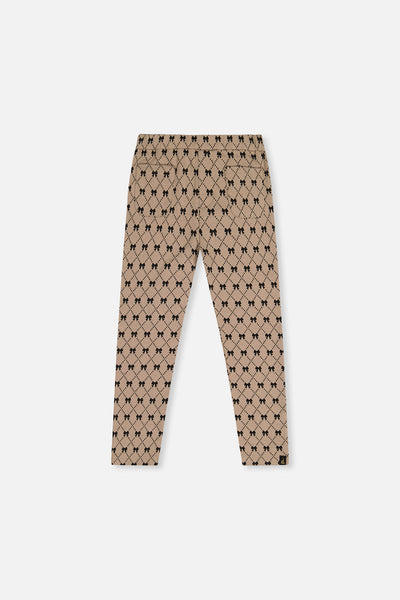 Treggings Beige Bow Tie Print - J20Q20_2J306
