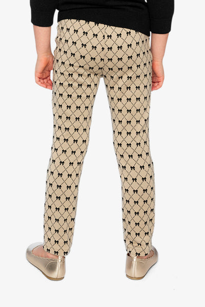 Treggings Beige Bow Tie Print - J20Q20_2J306