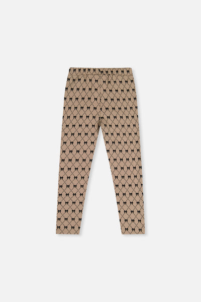Treggings Beige Bow Tie Print - J20Q20_2J306