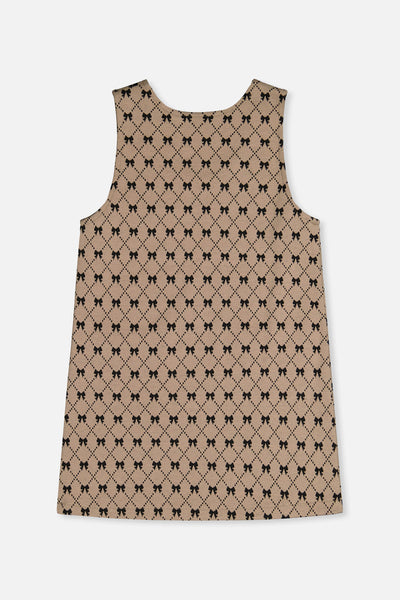 Jumper Beige Bow Tie Print - J20Q40_2J306