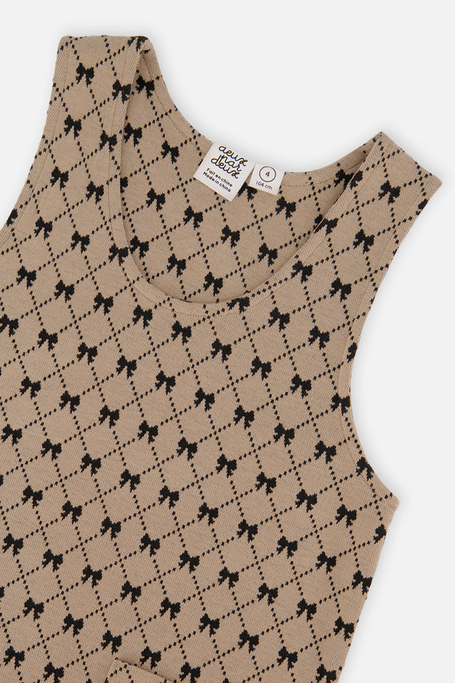 Jumper Beige Bow Tie Print - J20Q40_2J306