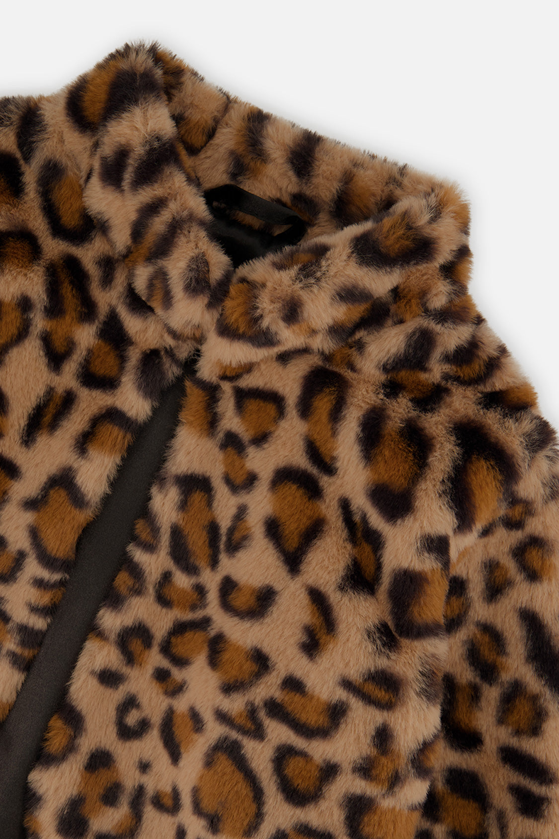 Faux Fur Jacket Brown Leopard Print - J20Q50_2J303