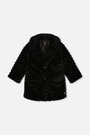 Faux Fur Long Coat Black - J20Q51_09990