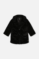 Faux Fur Long Coat Black - J20Q51_09990