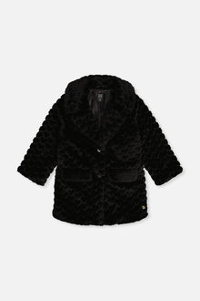 Faux Fur Long Coat Black - J20Q51_09990