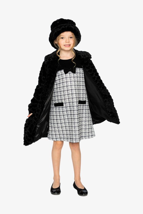 Faux Fur Long Coat Black - J20Q51_09990
