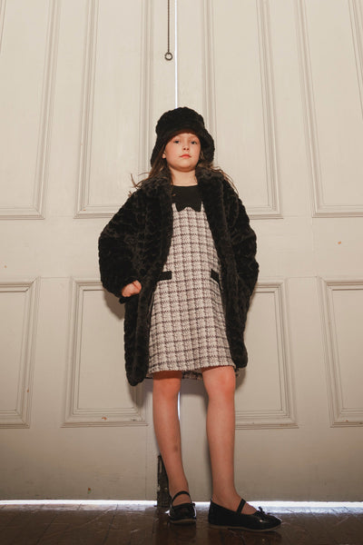Faux Fur Long Coat Black - J20Q51_09990