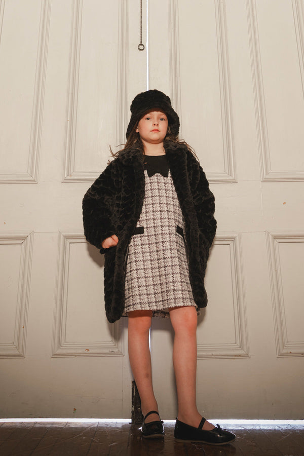 Faux Fur Long Coat Black - J20Q51_09990