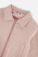 Bomber Jacket Pink Houndstooth - J20Q53_2J308