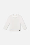 Organic Cotton T-Shirt With Peter Pan Collar Off-White