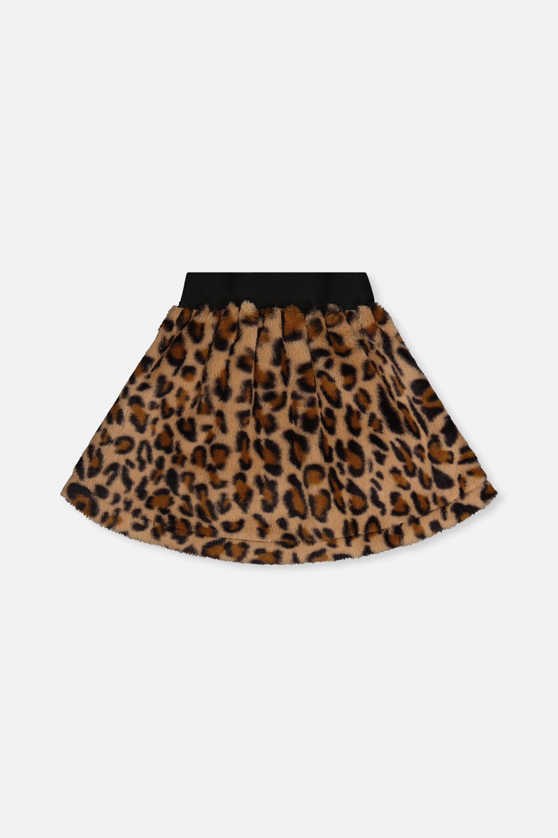 Faux Fur Skirt Brown Leopard Print - J20Q80_2J303