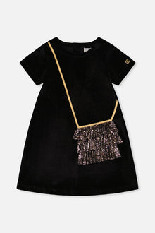 Sleeveless A-Line Dress Black And Gold - J20Q89_09990