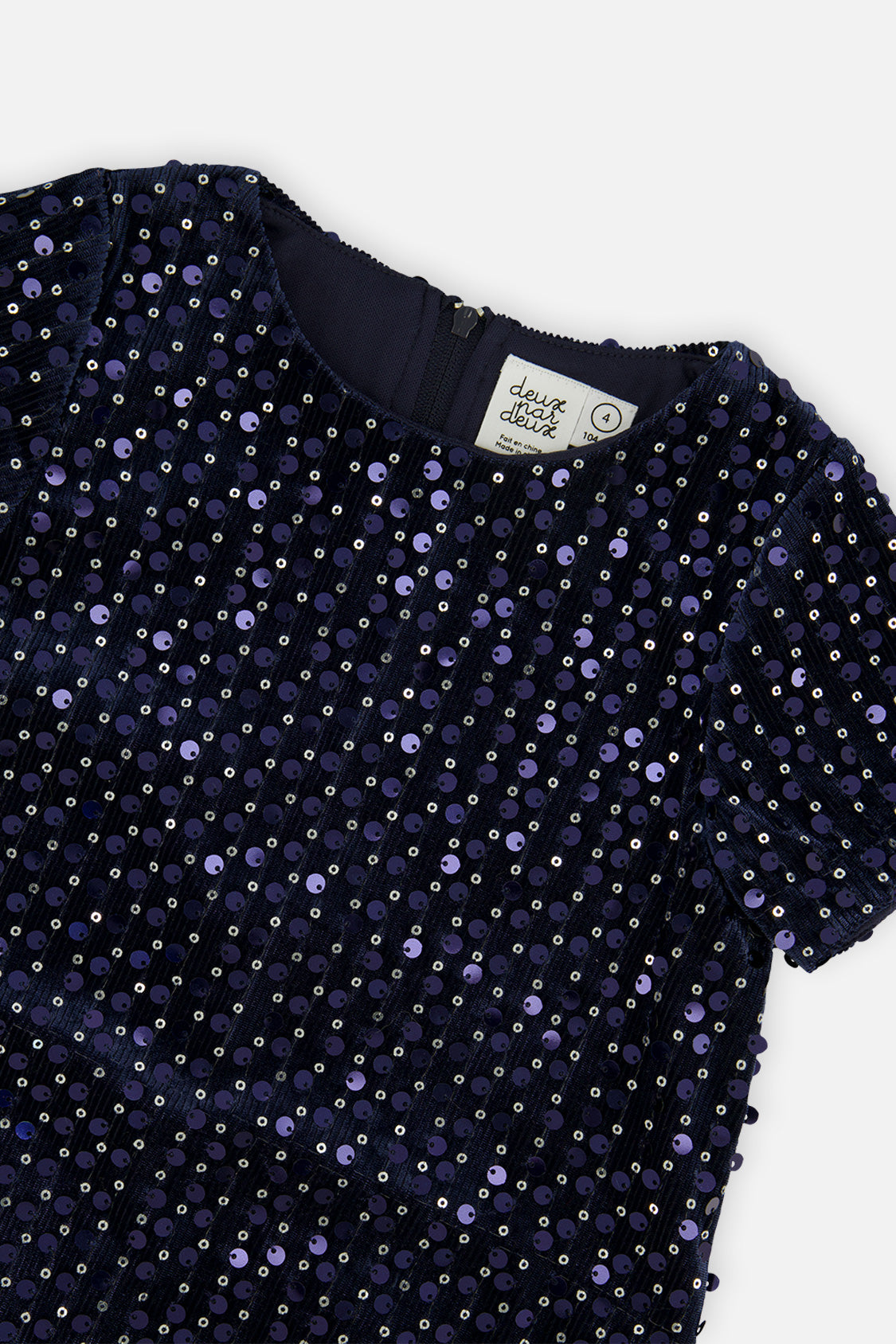 Short Sleeve A-Line Dress Dark Blue - J20Q90_04820