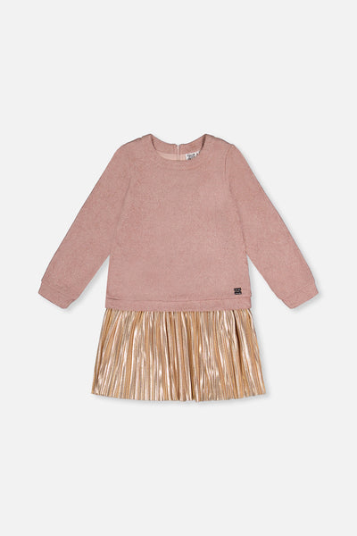 Bi-Material Dress Dusty Pink - J20Q92_06840