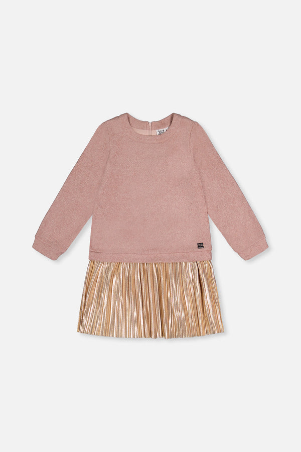 Bi-Material Dress Dusty Pink - J20Q92_06840