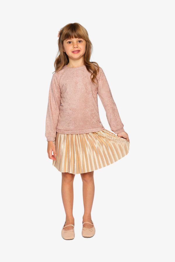 Bi-Material Dress Dusty Pink - J20Q92_06840