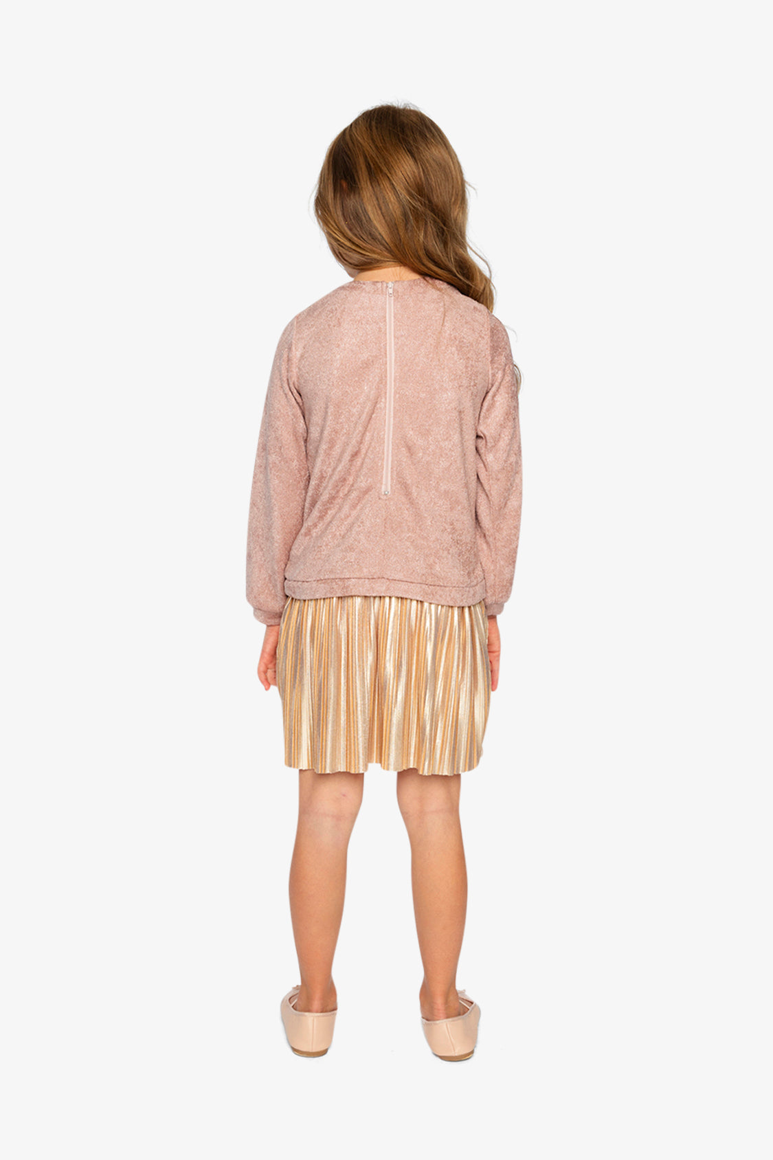 Bi-Material Dress Dusty Pink - J20Q92_06840