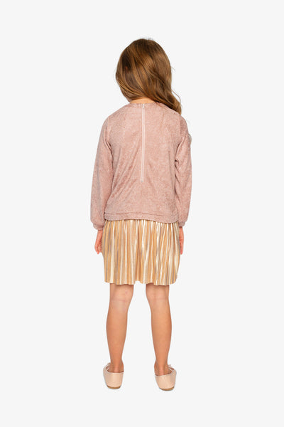 Bi-Material Dress Dusty Pink - J20Q92_06840