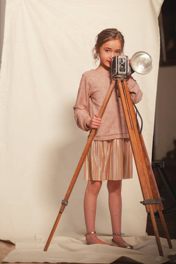 Bi-Material Dress Dusty Pink - J20Q92_06840
