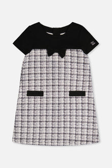 Sleeveless Knitwear A-Line Dress Black And White - J20Q94_2J304