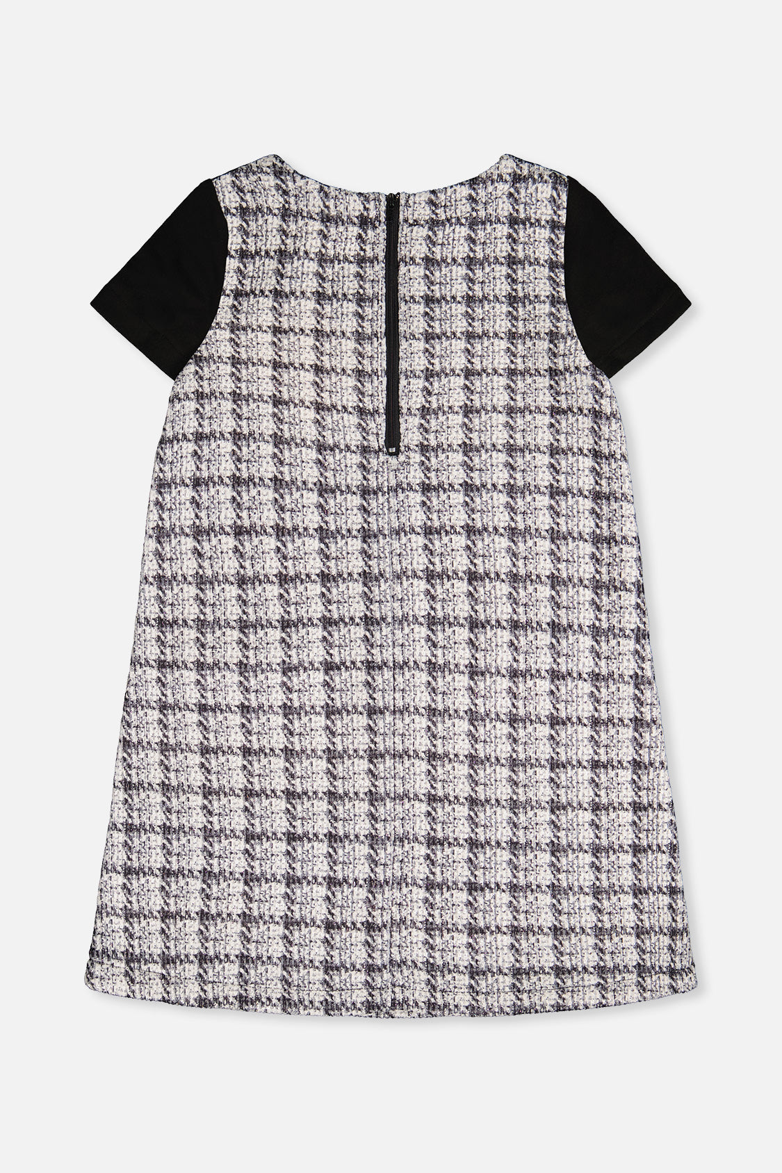 Sleeveless Knitwear A-Line Dress Black And White - J20Q94_2J304